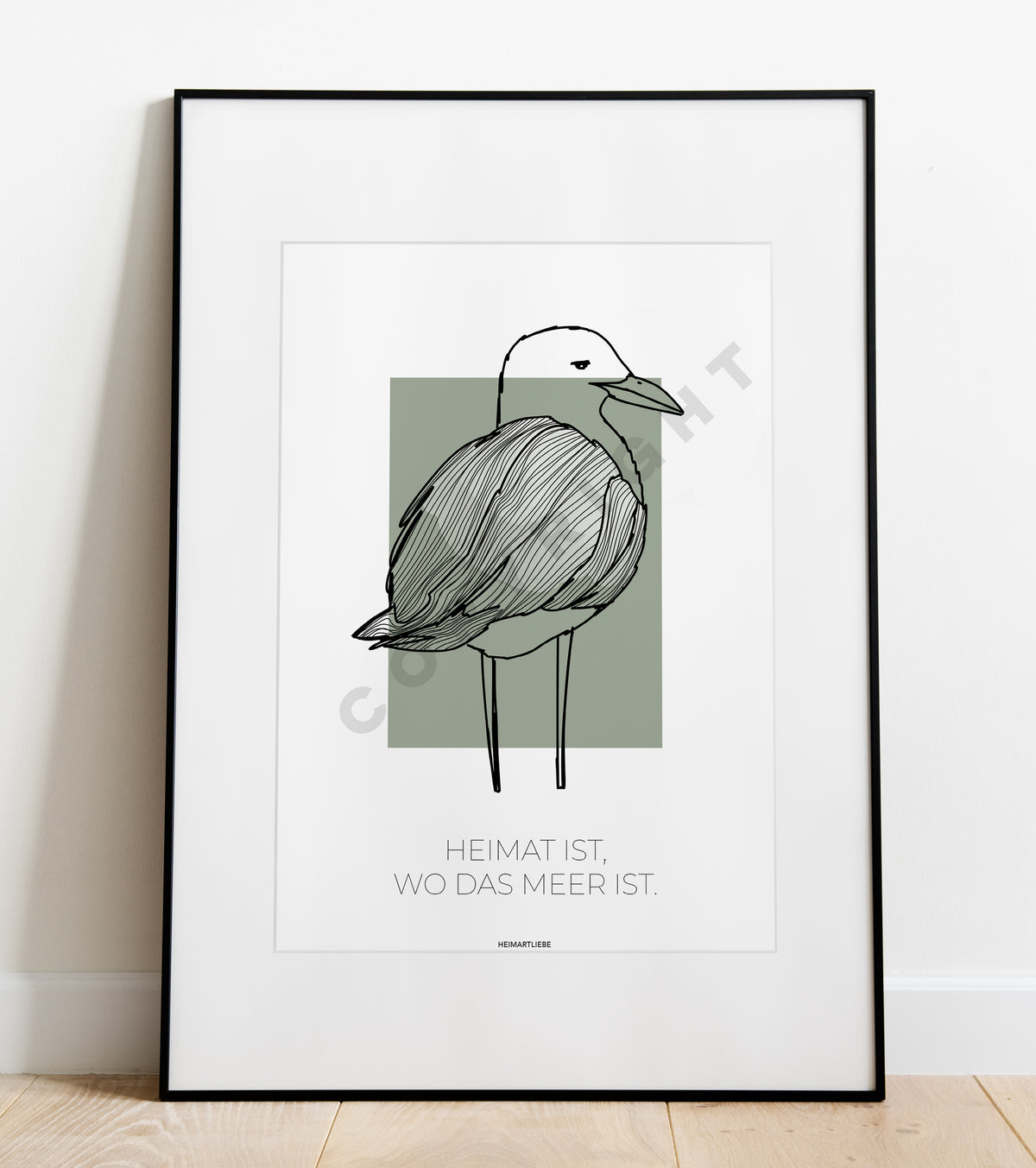 PRINT - BLUE | SAND | GREEN OCEAN - HEIMAT IST, WO DAS MEER IST