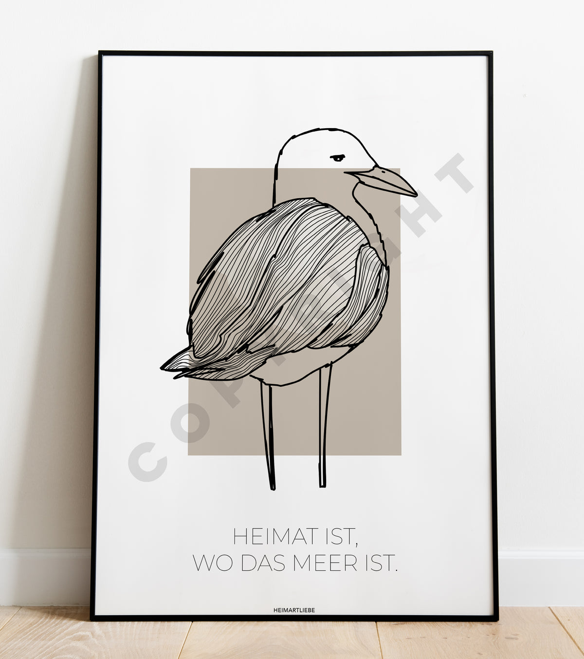 PRINT - BLUE | SAND | GREEN OCEAN - HEIMAT IST, WO DAS MEER IST