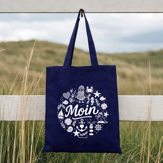 TASCHE "MOIN STREUMOTIV" - SIEBDRUCK, 100% BAUMWOLLE