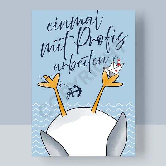 POSTKARTE - EINMAL MIT PROFIS ARBEITEN