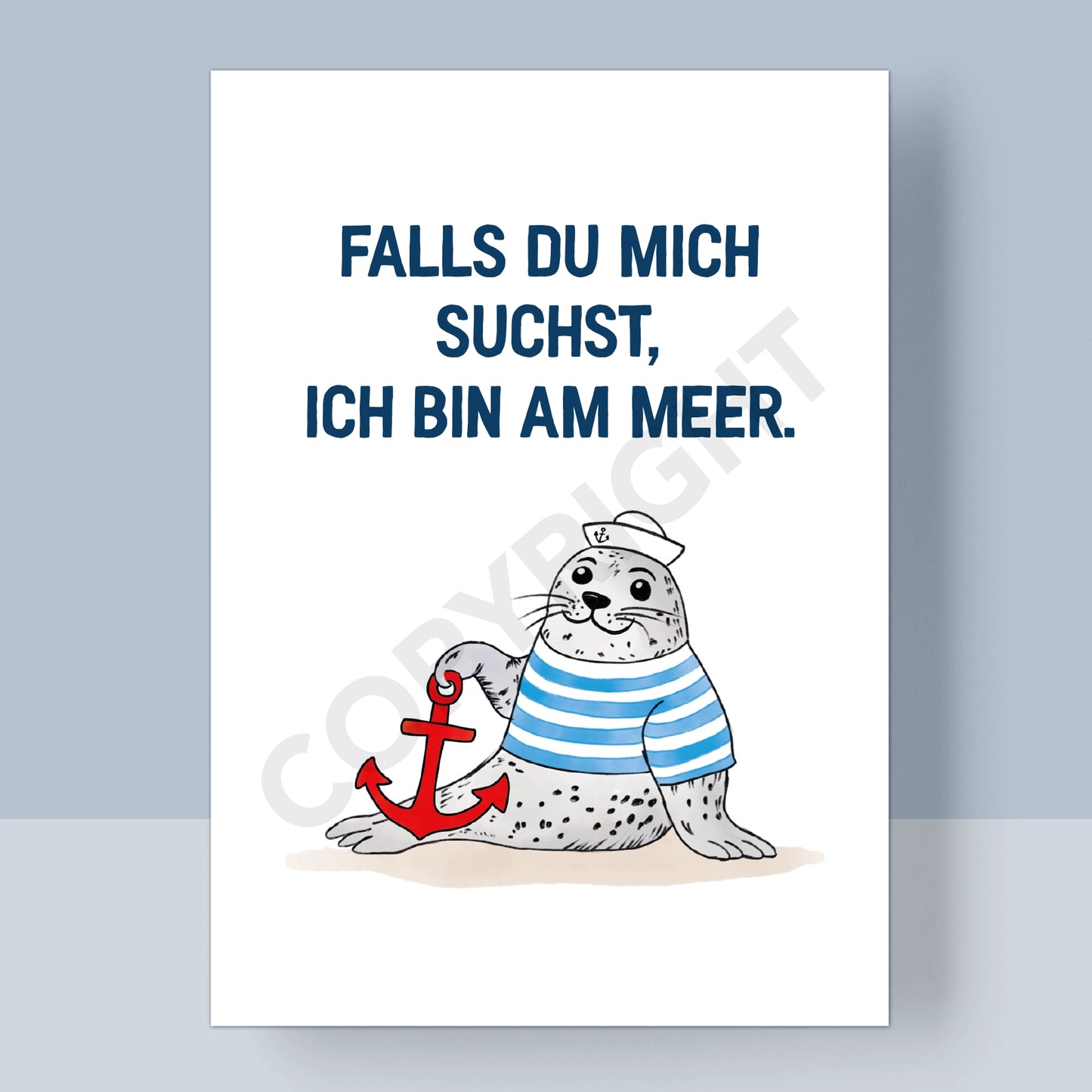POSTKARTE - ICH BIN AM MEER