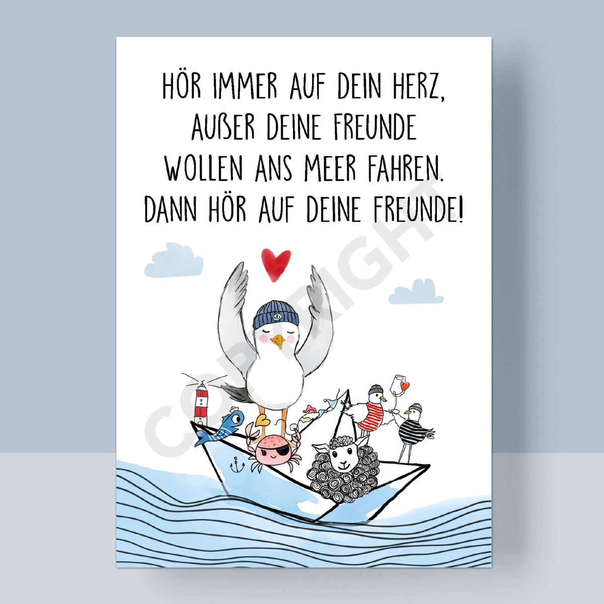 Hör immer auf dein Herz | Postkarte