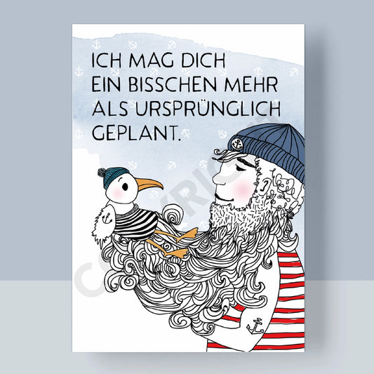 POSTKARTE - ICH MAG DICH EIN BISSCHEN MEHR