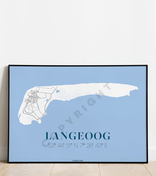 PRINT - MAP LANGEOOG